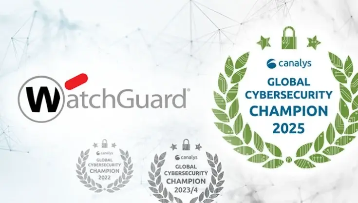 2025 年度 Canalys Cybersecurity Matrix にてウォッチガードが Champion に選出